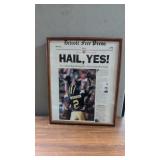 Framed Detroit Free Press News article