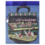 Handcrafted Jerusalem Souvenir Beaded Tote Bag