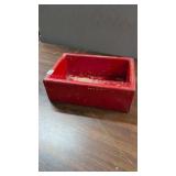 Old wooden red box