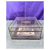 Studio Decor 8x8 Glass Display Box Brass Trim
