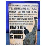 Rocky Balboa Inspirational Quote Metal Tin Sign