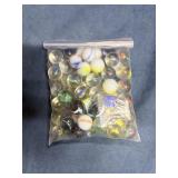 Vintage Glass Marbles Lot Mixed Catseye Swirl