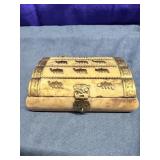 Vintage Indian Camel Bone Trinket Jewelry Box