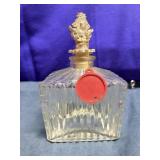 Vintage Musical Liquor Decanter Clear Glass Crown