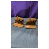Cast horse book ends