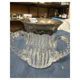 Sterling & cut glass loving cup