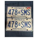 Vintage Ontario License Plates