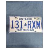 Vintage Ontario License Plate