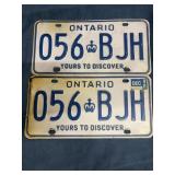 Vintage Ontario License Plates