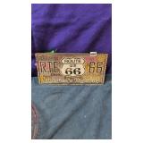 Route 66 plate sign