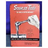 Vintage Style Snap-On Tools Metal Tin Sign