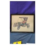 lithograph print of a automobile by artist Jerome