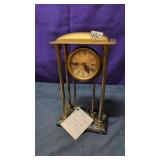 Vtg Brass table clock