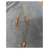 Orange beaded necklace