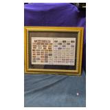 Framed print of license plates