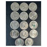 14 Kennedy Half Dollars from the 1970s