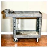 Black Utility Cart with Wheels