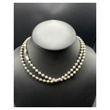 Italian 925 Sterling Silver Bead Necklace, 30 Inch
