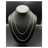 Two Sterling Silver 925 Necklaces