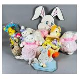 Easter Bunny Plush Toys and Decorations Lot