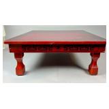 Red Lacquer Wood Coffee or Low Table