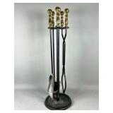 Brass and Iron Fireplace Tool Set