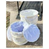 Two White Pop-Up Laundry Hampers