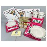 Longaberger Pottery Lot with Accessories