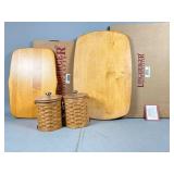 Longaberger Woodcraft Items and Lidded Baskets