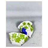 Porcelain Wall Pockets With Grape Motif