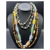 Multi-Strand Beaded Necklace Set