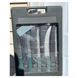 Six Fishing Fillet Knives With Case