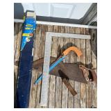 Hand Tools With Box and Saw