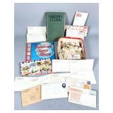 Stamp Collection with Albums and Covers