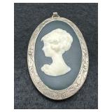 Gold-Tone Cameo Brooch and Pendant