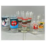 Coca-Cola and Budweiser Holiday Glassware Set