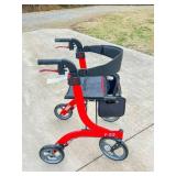 Drive F-22 Red Rollator Walker