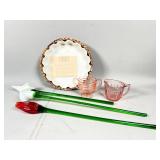 Glass Tablewares and Ceramic Pie Dish