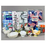 Tablecloths, Figurines, and Decor Items