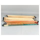 Nine Assorted Pool Cue Sticks