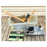 Drafting Tools and Dusting Brushes Lot