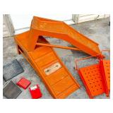 Orange Automotive Ramp With Accessories