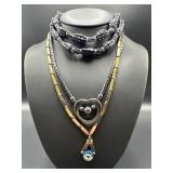 Three Multi-Layered Necklaces