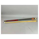 Two-Piece Pool Cue with Wrap Handle