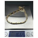 14K Gold and Diamond Bracelet, 16.65g