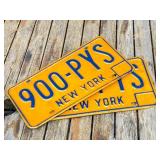 Mid-20th Century New York License Plates