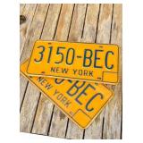 1950s New York License Plates