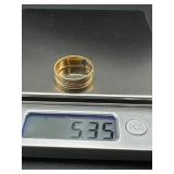 14 Karat Gold Ring with Engraved Details