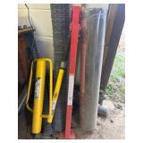 Post Driver, Fence Puller, Wire, and Sta-Green Rol