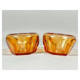 Amber Glass Votives or Bowls